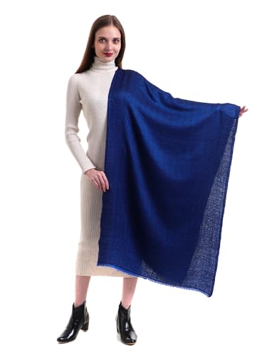 EH 100% Pure 2 Ply Cashmere Scarf, melange herringbone, super soft thick, lightweight Pashmina.4