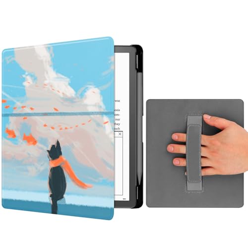 Kindle Scribe(10.2�C���`�A��1����A2022�N����)�p�P�[�X�A�n���h�X�g���b�v�t���A�n�[�hPC�X�}�[�g�P�[�X�A�����E�F�C�N/�X���[�v�@�\�t���y���z���_�[�t�� Kindle Scribe 10.2�C���`(Cat's Dreams)