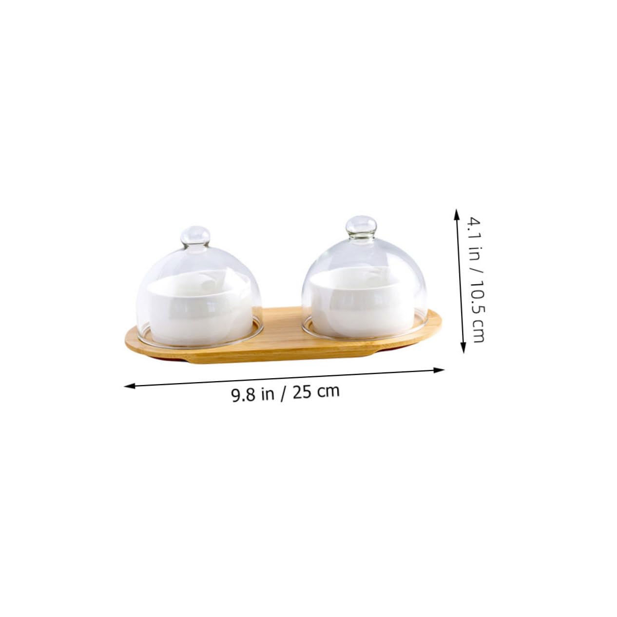Ipetboom Bol De Cerámica Para Postres Elegante Bol Para Servir Comida Para Fiestas Tapa Transparente De Vidrio Para Ensaladas y Frutas
