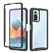 Produktbild Hülle Xiaomi Redmi Note 10 Pro/Note 10 Pro Max Stoßfest Schutzhülle Redmi Note 10 Pro, 360 Grad Rundumschutz Cover mit Displayschutz, Robust Bumper Handyhülle für Xiaomi Redmi Note 10 Pro