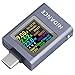 MakerHawk Medidor de Energia Usb-C, Testador Usb-C, Multímetro Usb 4,5-50V 0-12A, Medição Bidirecional de Tensão, Corrente E Capacidade, Voltímetro E Amperímetro, Detector com Display Colorido