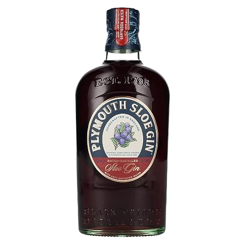 Plymouth Sloe Gin – Gin-Likör auf Basis von Schlehenbeeren mit fein-fruchtigen Noten und weichem Aroma – Traditionell hergestellt in der ältesten Destillerie der Welt – 1 x 0,7 l Plymouth Sloe Gin – Gin-Likör auf Basis von Schlehenbeeren mit fein-fruchtigen Noten und weichem Aroma – Traditionell hergestellt in der ältesten Destillerie der Welt – 1 x 0,7 l