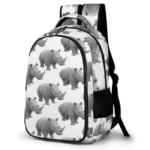 JOJOART Rhino Backpack Travel Casual Laptop Bag Daypack for Men Women Outdoor Hiking Business Work Back Packs
