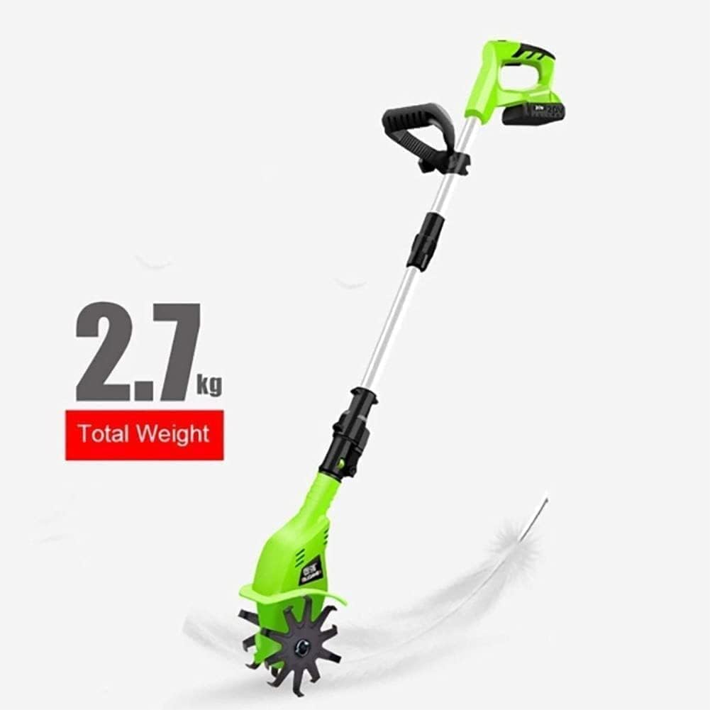 Motoculteur de Jardin, motoculteur sans Fil, motoculteur sans Fil, motoculteur électrique portatif 20 V avec cultivateur Portable pour Jardins, motoculteur Rotatif à poignée réglab
