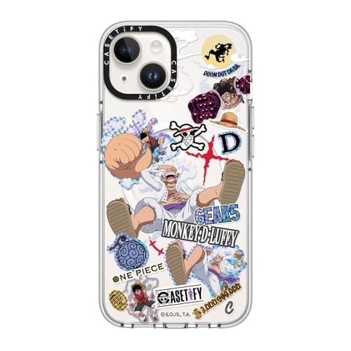 CASETiFY NA MagSafeΉ iPhone 14 P[X [΂݂ɂf / 2m̗NA / One Piece ] - Luffy Gears Evolution Sticker Mania - NA