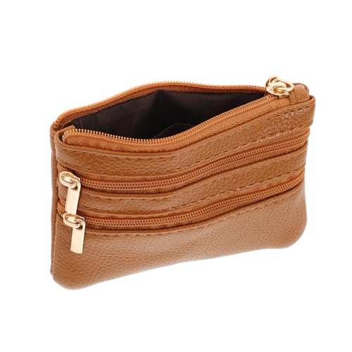 Ladies Small Wallet Zipper Coin Pouch Compact Pu Leather Wallet for Women Multifunctional Key Holder Easy to Carry for Cards and Coins Soft