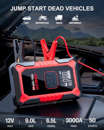GOOLOO A3 Jump Starter with Air Compressor& GOOLOO GP4000 Jump Starter