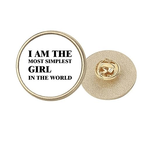 Broche ronde dorée I Am The Simplest Girl, l'accessoire chic pour manteau