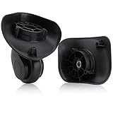 2 Piezas Ruedas Para Maletas, Giratorias Ruedas De Repuesto Silenciosas Para Equipaje PVC Ruedas De La Maleta Con Tornillos Ruedas De Repuesto Para Maletas Rígidas Softshell Negras