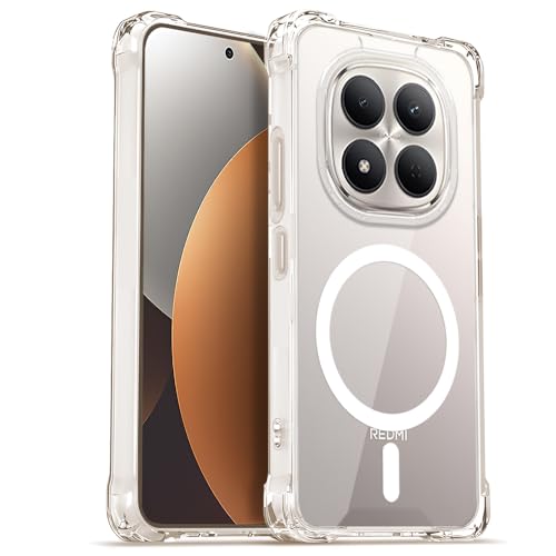 Image of AESTMO Clear Back Cover for Redmi Note 15 Pro 5G | 360 Protection | Transparent Back Cover for Redmi Note 15 Pro 5G (PC + TPU, Compatible with MagSafe Accessories, Transparent Bumper)