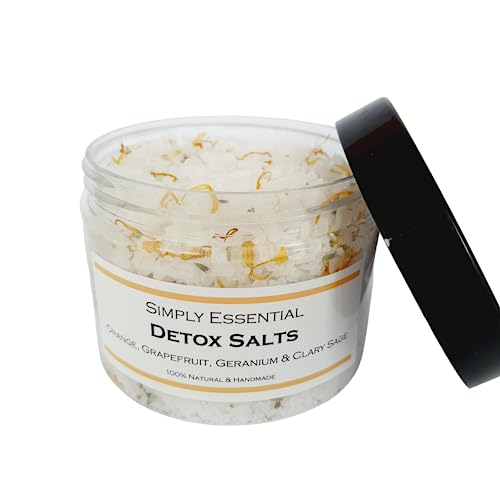 Simply Essential Detox Bath Salts Soak with Orange, Grapefruit, Geranium & Clary Sage 500g