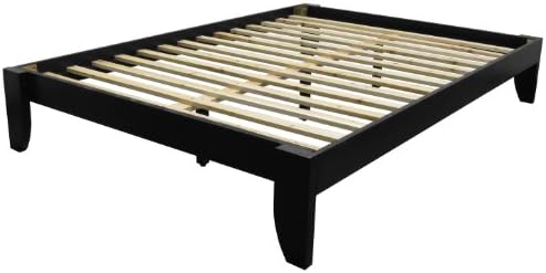Copenhagen All Wood Platform Bed Frame, Twin, Black