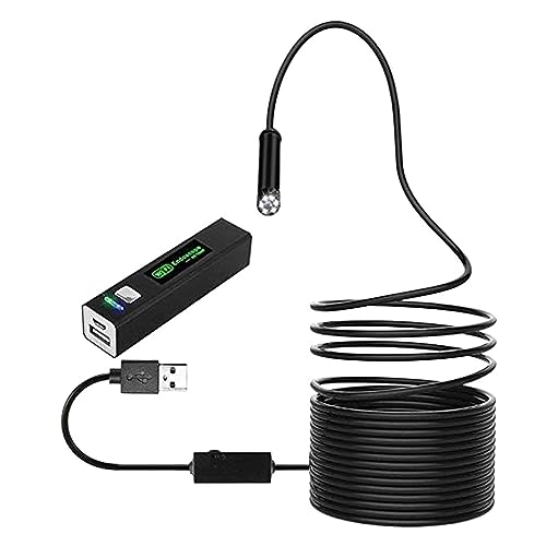 HUIBBGO Endoscopio semirrígido WiFi de 8 mm, 2/5/10 m, detección de vehículos, inspección, boroscopio, Serpiente, cámara de vídeo Flexible