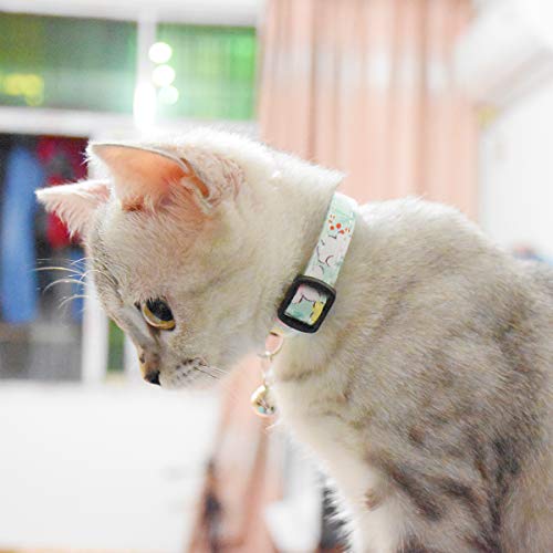 Image of Breakaway Cat Collars with Bell, Set of 3, Durable & Safe Cute Kitten Collars Safety Adjustable Kitty Collar for Cat Puppy 7.5-11in (Gray,Pink,Blue)