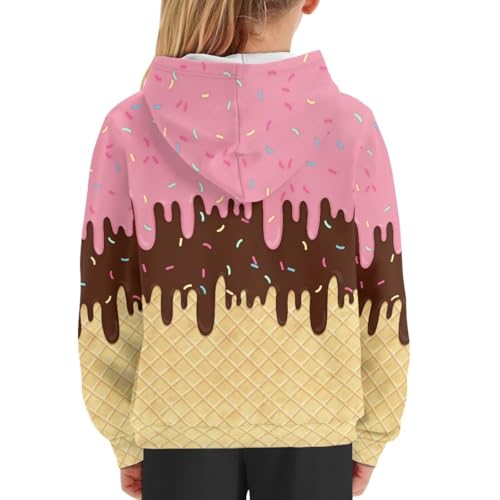 Image of Coloranimal Unisex Girls and Boys Long Sleeve Hoodies Hoody Athletic Pullover Sweatshirts Tops Age 6-16year
