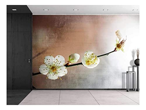 Kirschblütenzweig Fototapete wall, Weiß Tapeten Wandposter Fotoposter...