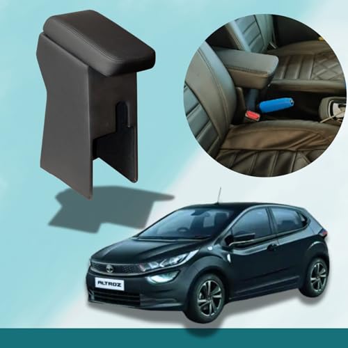 Image of PABLA 2.0 High-End Car Center Armrest with Storage Compartment and Ultimate Comfort for TATA ALTROZ (Black)