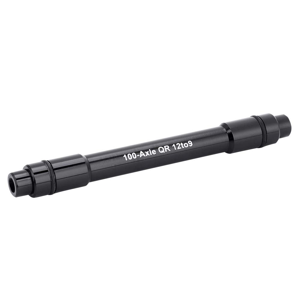 Zopsc Thru Axle Hub Adapter, 12mm to 9mm Quick Release Skewer Aluminium Alloy, Sturdy, NonDeformation, Part (Black)