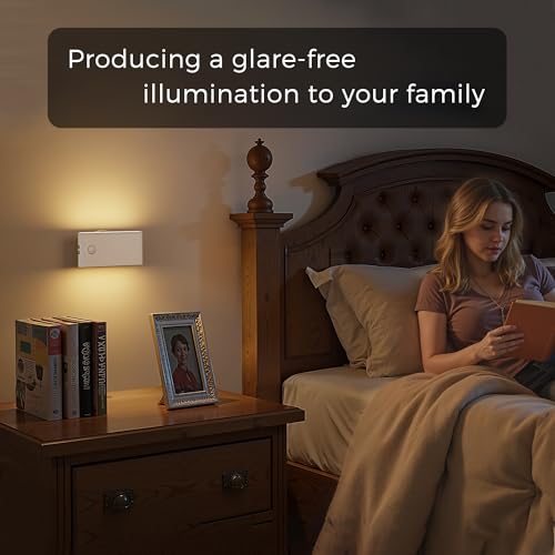 Image of L LOHAS LED Motion Sensor Night Light, Rechargeable Stair Lights Indoor, Portable Warm White Motion Sensor Light Indoor, Battery Operated Night Light for Bedrooms, Stairway & Bathrooms[2 Pack]