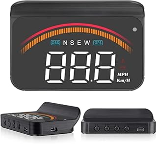 Car HUD Display, iKiKin HUD Head Up Display GPS OBD2 Dual USB Interface with Alarm Systems & Security Digital Windshield Projector for All Vehicles M11.