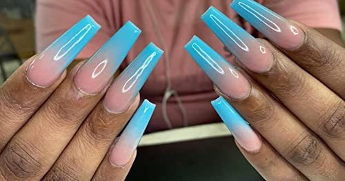 Hot Blue Ombre Nails Trending 2022 Super Cute