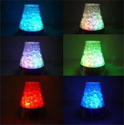 Deeke Colour Changing Fibre Optic Crystal Lamp - 13.5" Mood Lamps for Bedroom,Fiber Optic Night Light with Color-Changing Crystal LED Table Lamps,Battery Powered