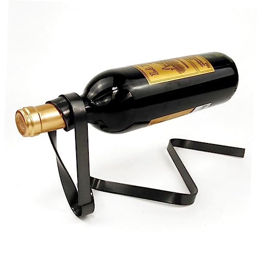 Soporte Flotante para Botella de Vino Hemobllo Negro miniatura 7