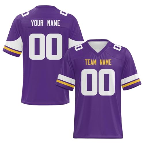 Custom Replica Football Jerseys Personalized Customized Name Number Sports Shirts Uniform Football Gifts for Men Women Youth