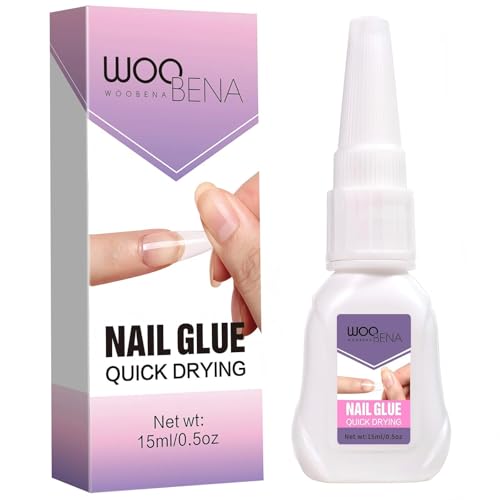 Nail Glue for Press on Nails,Quick Dry No Need UV, Super Strong Long-Lasting Gentle on Nails, Ideal for DIY & Salon Use Nail Art (15g/0.5 oz)