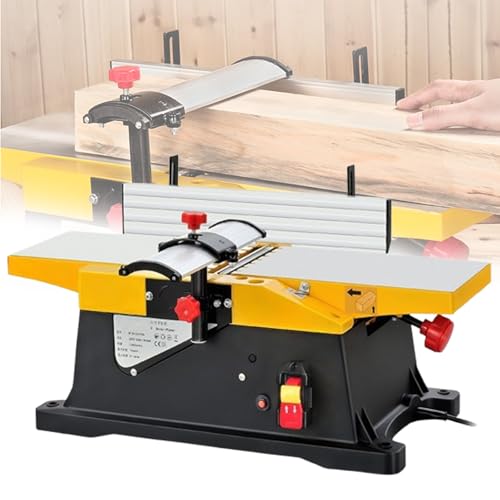 STDZQCWY Regruesadora multifunción para carpintería, regruesadora de Banco de 6 Pulgadas, 12000 R/min, Profundidad de Corte de 3 mm, cepilladora eléctrica de Madera de 1800 W, para Trabajos manuales