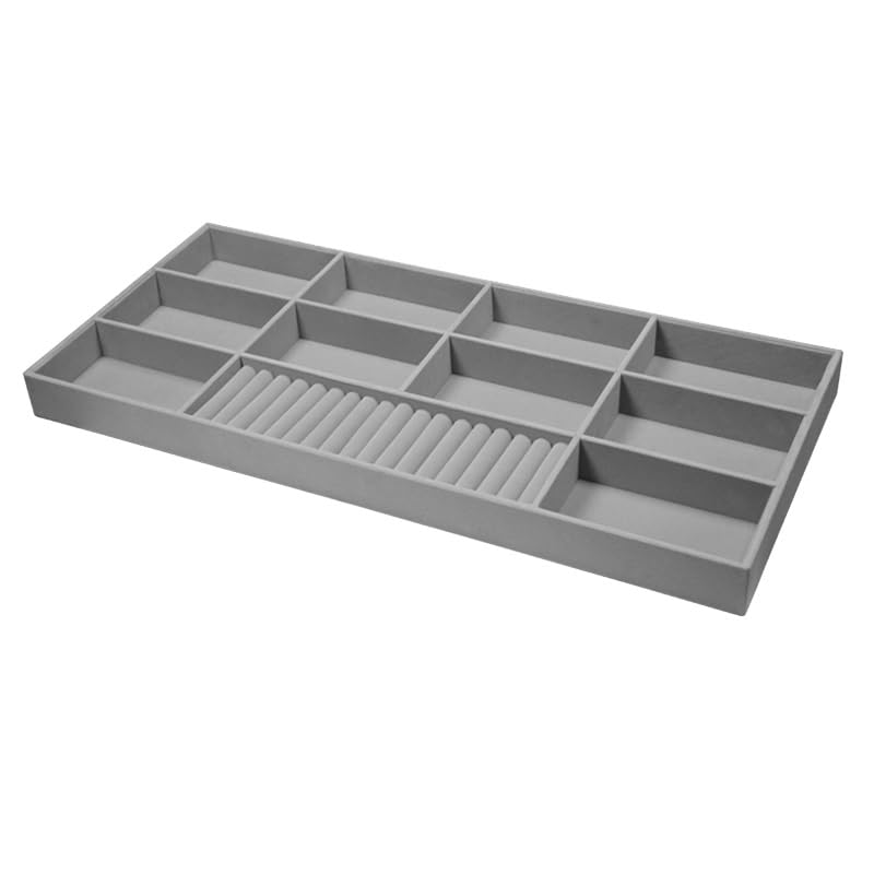 Organizer na biżuterię do układania w stos, wkładka, kolczyk i naszyjnik, uchwyt na zegarek i bransoletkę, pojemniki ekspozycyjne (C-70 x 36,2 x 6 cm) - idealny do domu i podróży