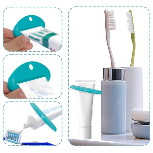 8pcs toothpaste squeezer plastic toothpaste tube roller squeezer assorted colors tooth paste clip holder tool for bathroom home use color 3