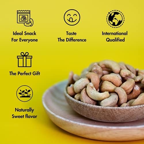 Image of LAFOOCO Roasted Salted Cashews 2.2 lb (1kg), Bulk Party Snack Nuts Jar