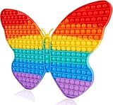 Giant Fidget Toys for Kids, 19 Inch Jumbo Extra Large Butterfly Push Bubble Sensory Toy Super Big Huge Fidgets Mega Stress Reliever Gifts Classroom Tool for Girls Toddlers