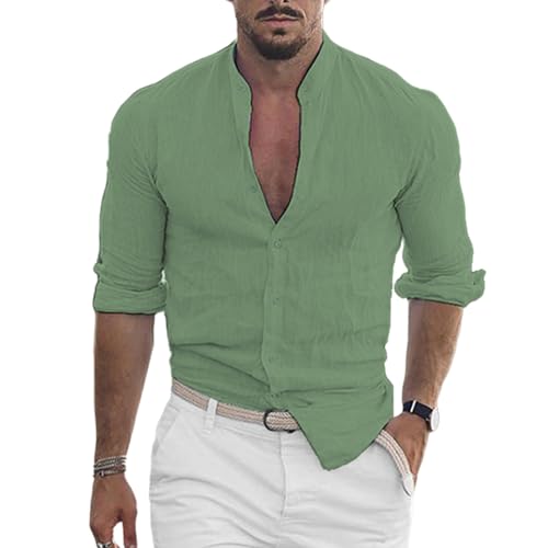 Chemise homme manches longues en lin premium coupe loose épurée