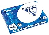 Clairefontaine 2230C Druckerpapier Clairalfa blickdicht, ideal für alltägliche Kopien und Ausdrucke, DIN A4, 21 x 29,7cm, 250g/mq, 1 Ries mit 125 Blatt, Weiß