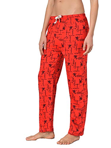 Image of KOTTY Red Cotton Printed Women Pyjama