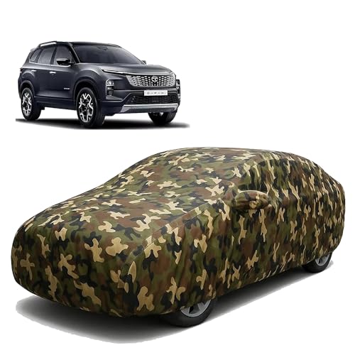 Image of Sulfar 100% Waterproof Car Body Cover for Tata Safari - Triple-Stitched Dustproof UV, Heat & Rain Protection with Mirror Pockets, Full-Bottom Elastic & Free Storage Bag - All-Weather Indoor Outdoor (A