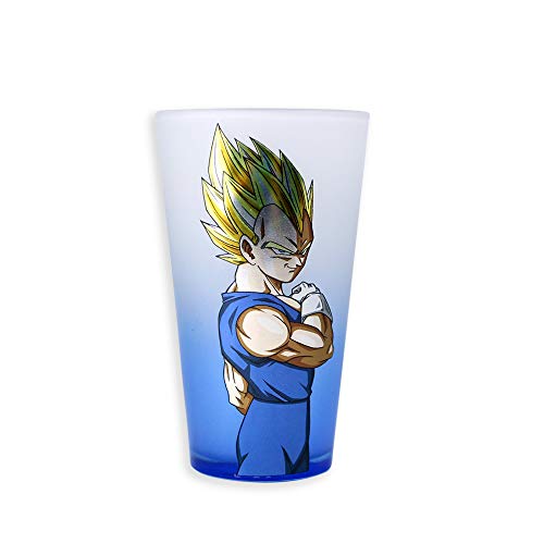 Dragon Ball Z, Frosted Pint Glass Featuring Goku I Am The Prince Of All Saiyans, Set of 1, 16 oz