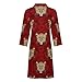100% BLUE COLLAR Adult Robes for Women Men, Unisex Versatile Lightweight Bathrobe, Red Rose Cheetah Leopard, Fashion Long Sleeve Robe for Hotel, Travel, (2XL)