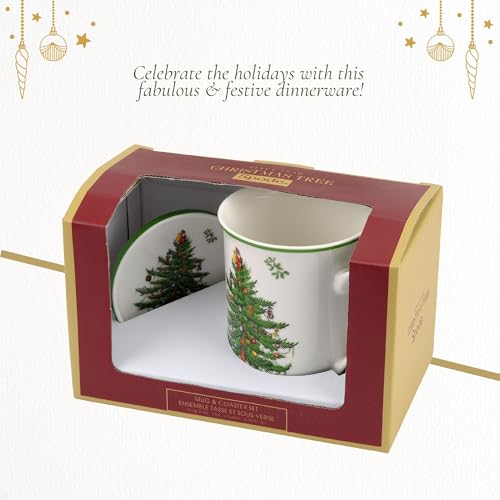 Set de 2 Mugs y Posavasos Christmas Tree Spode 12 Oz miniatura 6