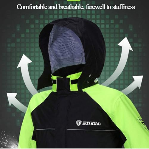 Traje impermeable reflectante para ciclismo de 2 piezas miniatura 6
