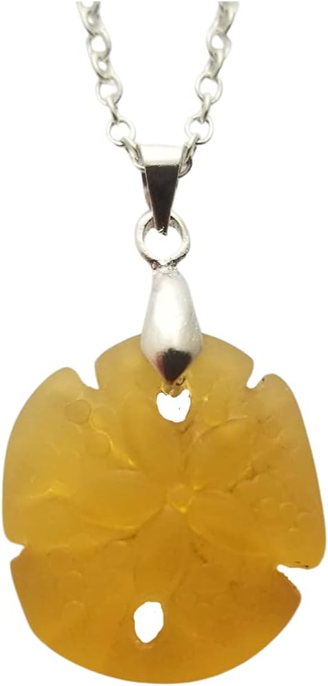 YInahawaii Handmade in Hawaii Sea Glass Jewelry, sand dollar necklaces, (Hawaii Gift Wrapped)