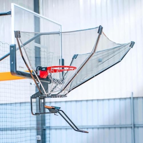 Basketball Shot Returner System - Hanging Funnel Design with 180° Return Chute, Compatible with All Hoops - Perfect Basketball Rebounder for Training & Practice