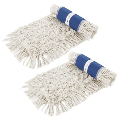 Image of 4 Pack 24 Inch Dust Mop Replacement Head, Cotton Nylon Reusable Dust Mop Head Replacement, Commercial Dust Mop Head for Hardwood Floors