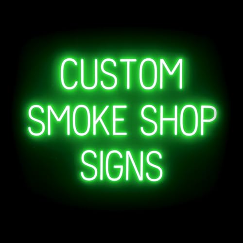 Image of SpellBrite Custom Smoke Shop Sign for Business, Ultra-Bright Green LEDs | Customizable Click-Together Storefront Signage, with Visibility from 500 ft - 8 Animations, 6 Brightness Options, Neon Look