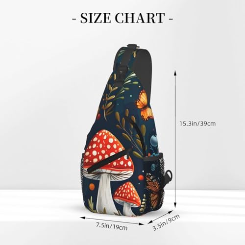 Bolso bandolera para mujer y hombre con diseño de mariposa y flor miniatura 3