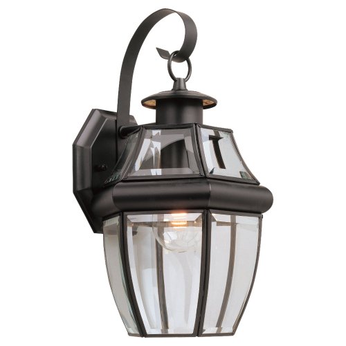 Sea Gull Lighting 2252787 Lancaster One Light Outdoor Wall Lantern, Black