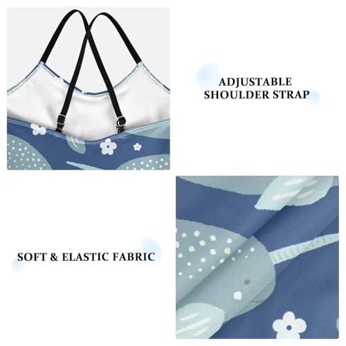 susiyo Girls One Piece Swimsuits Sweet Narwhal Bathing Suit Quick Dry Beach Swimwear for Toddler Girl 3-10T3