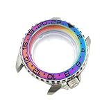 ROUHO 42mm Acciaio Inox Subacqueo Cassa Orologio Adatto per Movimento NH35 NH36 28,5 Quadrante Gradiente Anello Capitolo Stealth Mod per Seiko SKX007-B 1
